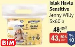 JENNY WİLLY ISLAK HAVLU SENSİTİVE JENNY WİLLY ISLAK HAVLU SENSİTİVE